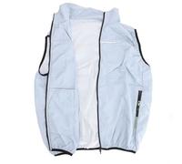 Alomejor Chaleco de Trabajo de Enfriamiento Potentemente Ajustable de 3 Niveles para Protección Laboral de Verano Unisex, Chaleco de Enfriamiento de Energía USB para Trabajo, Pesca, Golf, Fibra de