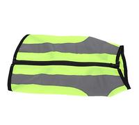 Alomejor Chaleco Reflectante para Mascotas Chaqueta Brillante con Cremallera para Perros, Ideal para Paseos Nocturnos, Chaleco Deportivo para Máxima Visibilidad, Material de Poliéster y Algodón (L)