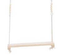 Alomejor Chicken Pinevood Swing Bar Toy para Jugar a Masticar Mascotas Grandes, Entretenimiento de Hábitat Natural para Pollos y Loros Grandes, Cuerda Duradera, 15.6x2.8x42.9in