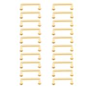 Alomejor Cierre de Puente de Duradero de 20 Piezas para Proyectos de Cuero, Hebilla Resistente Al óxido para Cinturones, Bolsos, Zapatos, Manualidades, 32x7x7mm (GOLD)