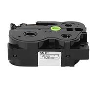 Alomejor Cinta de Etiquetas Laminada Negra sobre Blanca de 24 Mm para PT-7600 PT-P700 - Material PET Impermeable