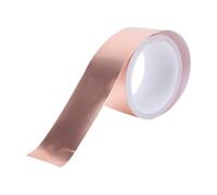 Alomejor Cinta de Lámina de Cobre con Blindaje EMI de Doble Cara Cinta Conductora de Cobre, Reducción de Ruido, para Reparaciones Eléctricas de Guitarra Circuitos de Papel Soldadura (10 m/32,8 pies)