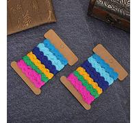 Alomejor Cinta en Zigzag de Color, Decoración de Costura Duradera para Manualidades y Adornos, Paquete de 2 para Vestido de Novia y Decoración del Hogar (1)