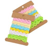 Alomejor Cinta en Zigzag de Color, Decoración de Costura Duradera para Manualidades y Adornos, Paquete de 2 para Vestido de Novia y Decoración del Hogar (2)