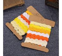 Alomejor Cinta en Zigzag de Color, Decoración de Costura Duradera para Manualidades y Adornos, Paquete de 2 para Vestido de Novia y Decoración del Hogar (7)