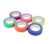 Alomejor Cinta Fluorescente de Tela de Algodón Cinta Adhesiva Luminosa de 6 Colores Accesorio de Actuación en Escenario para Decoración del Hogar Azul, Púrpura, Rosa, Naranja, Amarillo, Verde