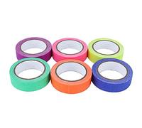 Alomejor Cinta Luminosa Cinta Adhesiva de Alta Viscosidad de 6 Piezas de Advertencia para Decoración del Hogar Accesorio de Rendimiento en Escenario Azul, Púrpura, Rosa, Naranja, Amarillo, Verde