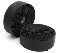 Alomejor Cinta para Manillar de Bicicleta de Carretera, Cinta para Manillar de Ciclismo Transpirable, Antideslizante, Absorbente de Golpes, con Espuma EVA de PU, para Todo Tipo de (BLACK)