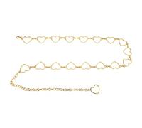 Alomejor Cinturón de Cadena de Metal Dorado con Diamantes de Imitación Brillantes para Mujer, para Pantalones Cortos, Trajes, Vestidos, Elegante Cadena de Cintura que Combina con Todo para Mujer,