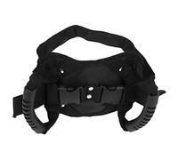 Alomejor Cinturón de Seguridad para Motocicleta, Correa Cómoda Ajustable para Evitar Caídas sobre el Pasajero de la Motocicleta, Elástico de Tela Oxford Negra para Conducción de Larga Distancia