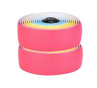 Alomejor Cinturón Elástico Suave para Manillar de Bicicleta de Carretera Irisado para una Conducción Cómoda en Bicicletas de Montaña, 2 Piezas