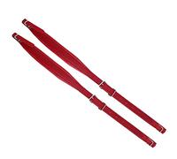 Alomejor Cinturones de Hombro para Acordeón, Correas Ajustables de PU para Acordeones Bajos 16-120, Soporte Cómodo y Resistente Al Desgaste (rojo)