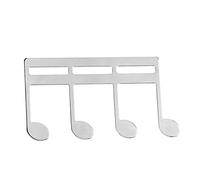 Alomejor Clamp/Holder de Libro de Música de Metal, Soporte Duradero para Partituras para Soporte de Guitarra de Piano, Resistente Al Desgaste para Músicos de Metal (SILVER)