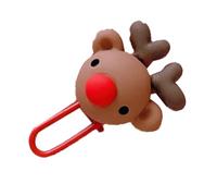 Alomejor Clamp/Holder de Papel Navideño, Linda Abrazadera Decorativa para Documentos para Estudiantes de Oficina, Clips de Metal de Resina de Primera Calidad para Ambiente Festivo (Tipo 3)