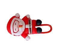 Alomejor Clamp/Holder de Papel Navideño, Linda Abrazadera Decorativa para Documentos para Estudiantes de Oficina, Clips de Metal de Resina de Primera Calidad para Ambiente Festivo (Papá Noel)