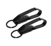 Alomejor Clamp/Holder para Llave de Cinturón de Liberación Rápida, Llavero de Acero Inoxidable de Primera Calidad para Policía, Mano de Obra Exquisita, 2 Clips y 4 Llaveros