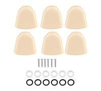 Alomejor Clavijas de Afinación 6 Pcs/Set Clavijas de Afinación de Acrílico Cabezas de Botón para Guitarra(Beige)