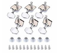 Alomejor Clavijas de Afinación para Guitarra Acústica 3R 3L, Cabezales de Afinación de Cromo, Mecanismo de Precisión, Cuerdas de Guitarra, Partes y Accesorios de Guitarra, Fácil In