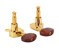 Alomejor Clavijas de Afinación para Guitarra Acústica, Máquina de Tensión de Cuerdas con Pomos de Aleación de Aluminio, Accesorios de Repuesto para Guitarra Acústica (Oro)