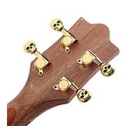 Alomejor Clavijas de Afinación para Ukelele con Forma de Calavera Dorada de 6 Uds con Ajuste Estable para Ukelele Turner de 4 Cuerdas