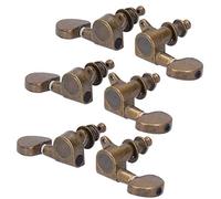 Alomejor Clavijeros de Bloqueo para Guitarra, Clavijas de Afinación Metálicas de Alto Rendimiento Resistentes a la Corrosión con Ajuste Rápido y Preciso para Repuestos de Guitarra (Bronce)
