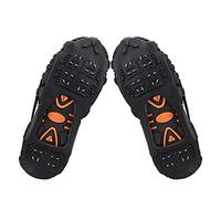 Alomejor Clavos Antideslizantes TPE Cubierta para Zapatos de esquí Crampones Tacos para Hielo de 24 Dientes Flexible hasta -40 °F Tracción Fácil de Poner y Quitar para Hombres y Mujeres Senderismo
