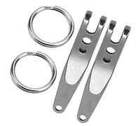 Alomejor Clip de Bolsillo de Acero Inoxidable - Gancho para Cinturón Exterior, Portallaves Diario, Accesorio Compacto y Duradero para Hombres y Mujeres (2 Unidades)