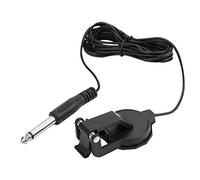 Alomejor Clip on Contact Microphone Piezo Pickup 6.35mm Salida Audio Piezo Contact Pickup para Guitarra Acústica Violín