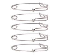 Alomejor Clips de Línea Larga Snap 5PCS Suspensión de Rama de Palangre de Acero Inoxidable Snap Swivels Float Line Tuna Clip(2.0 * 80MM)