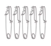 Alomejor Clips de Línea Larga Snap 5PCS Suspensión de Rama de Palangre de Acero Inoxidable Snap Swivels Float Line Tuna Clip(3.5 * 125MM)