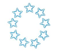 Alomejor Clips de Papel Azules en Forma de Estrella, 100 Piezas, Suministros de Oficina Prácticos a Prueba de Herrumbre para Oficina, Escuela, Hogar, Clips Pequeños de Metal