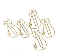 Alomejor Clips de Papel, Clips de Metal en Forma de Gato, Diseño único para Oficina y Escuela, Juego de 12 Piezas, Divertidos Suministros de Papelería