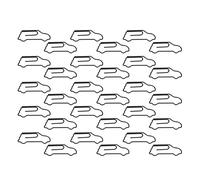 Alomejor Clips de Papel con Forma de Coche, 30 Unidades, Clips de Metal Surtidos para Organización de Documentos y Proyectos de Manualidades en la Oficina o el Hogar
