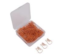 Alomejor Clips de Papel de Conejito, Lindos Clips en Forma de Conejo Naranja para la Escuela, Oficina, álbumes de Recortes, Juego de 100 Piezas