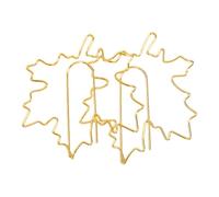 Alomejor Clips de Papel de Hojas Decorativas, 10 Piezas, Forma de Hoja de Arce, Dorados, para Escuela, Oficina, Uso Doméstico, Acero Inoxidable