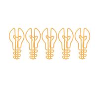 Alomejor Clips de Papel Metálicos Lindos con Forma de Bombilla, Mayor Resistencia Al Deslizamiento para Oficina, 100 Uds. Mini Clips de Papel para Clasificación de Documentos (YELLOW)