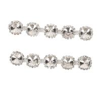 Alomejor Clips de Zapatos de Diamantes de Imitación de Cristal, Decoración Brillante para Zapatos de Fiesta de Boda, 2 Clips de de Diamantes de Imitación de Cristal para de Novia de Bricolaje