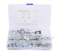 Alomejor Clips en U, Juego de Tuercas en Forma de U de Manganeso de 50 Piezas con Revestimiento para Paneles de Puertas y Tableros Interiores de Automóviles y Motocicletas