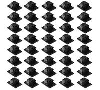 Alomejor Clips Fijos para Cable de Automóvil Clips Fijos de Plástico para Automóvil 40 Piezas Organizador de Cables Autoadhesivo para Cable de Datos GPS y de Luz 2 Tamaños para el Interior del