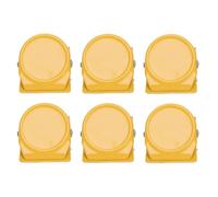 Alomejor Clips Magnéticos Duraderos de Acero Inoxidable, 6 Unidades, Color Amarillo, para Asegurar Documentos, Fotos en la Oficina en Casa