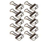 Alomejor Clips para Carpetas, Fuerza de Sujeción Fuerte, Clips de Papel de Metal Duraderos para el Hogar, Oficina, Escuela, con 80 Uds. (Bronce)