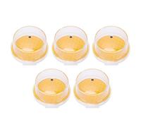 Alomejor Clips Reflectores de Seguridad de Forma Redonda para Mejorar la Visibilidad y Protección Nocturna para Corredores y Ciclistas, ABS, 4,5 Cm, 5 Piezas (Yellow)