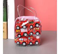 Alomejor Coche de Juguete de 6 Piezas, Coches de Empuje y Retroceso Esmaltados Antichoque, No Necesita Batería, Tamaño Pequeño para Niños Pequeños, con y Coches (Escribe un)