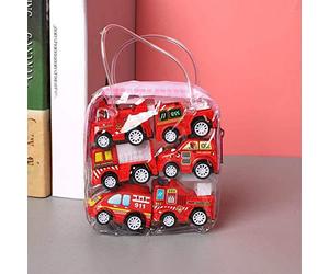 Alomejor Coche de Juguete de 6 Piezas, Coches de Empuje y Retroceso Esmaltados Antichoque, No Necesita Batería, Tamaño Pequeño para Niños Pequeños, con y Coches (Escribe un)