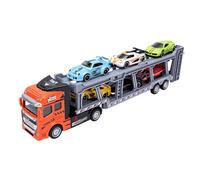 Alomejor Coche de Juguete de Transporte de Aleación con Diseño de Doble Cubierta, 6 Mini Vehículos Fundidos a Presión para Niños de 3 a 5 Años, Juego de Coches de Carreras con Retroceso (Tipo 3)