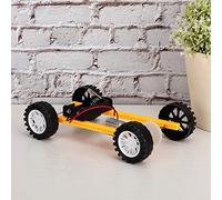 Alomejor Coche de Juguete Educativo con Engranaje Eléctrico para Niños, Kit de Coche con Transmisión de Engranajes de Madera para Aprender Matemáticas y Física, 2 Pilas AA para Educación Stem para