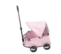Alomejor Cochecito para Perros, Diseño Plegable de 3 Pasos, Cochecito para Mascotas con Dosel, 4 Ruedas para Perros Pequeños, Gatos, Ligero, Fácil Montaje, Uso Multifuncional (PINK)