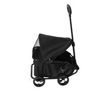 Alomejor Cochecito para Perros, Diseño Plegable de 3 Pasos, Cochecito para Mascotas con Dosel, 4 Ruedas para Perros Pequeños, Gatos, Ligero, Fácil Montaje, Uso Multifuncional (BLACK)