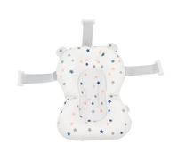 Alomejor Cojín de soporte de baño ajustable para bebé Almohada de baño suave para bebé para baño seguro y fácil (estrellas blancas)