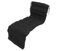 Alomejor Cojín para Tumbona de Interior y Exterior, Suave y a Prueba de Salpicaduras, Repuesto para Piscina, Cojín Suave para Tumbona para Terraza de Césped, 78,74x21,65 Pulgadas (Black)